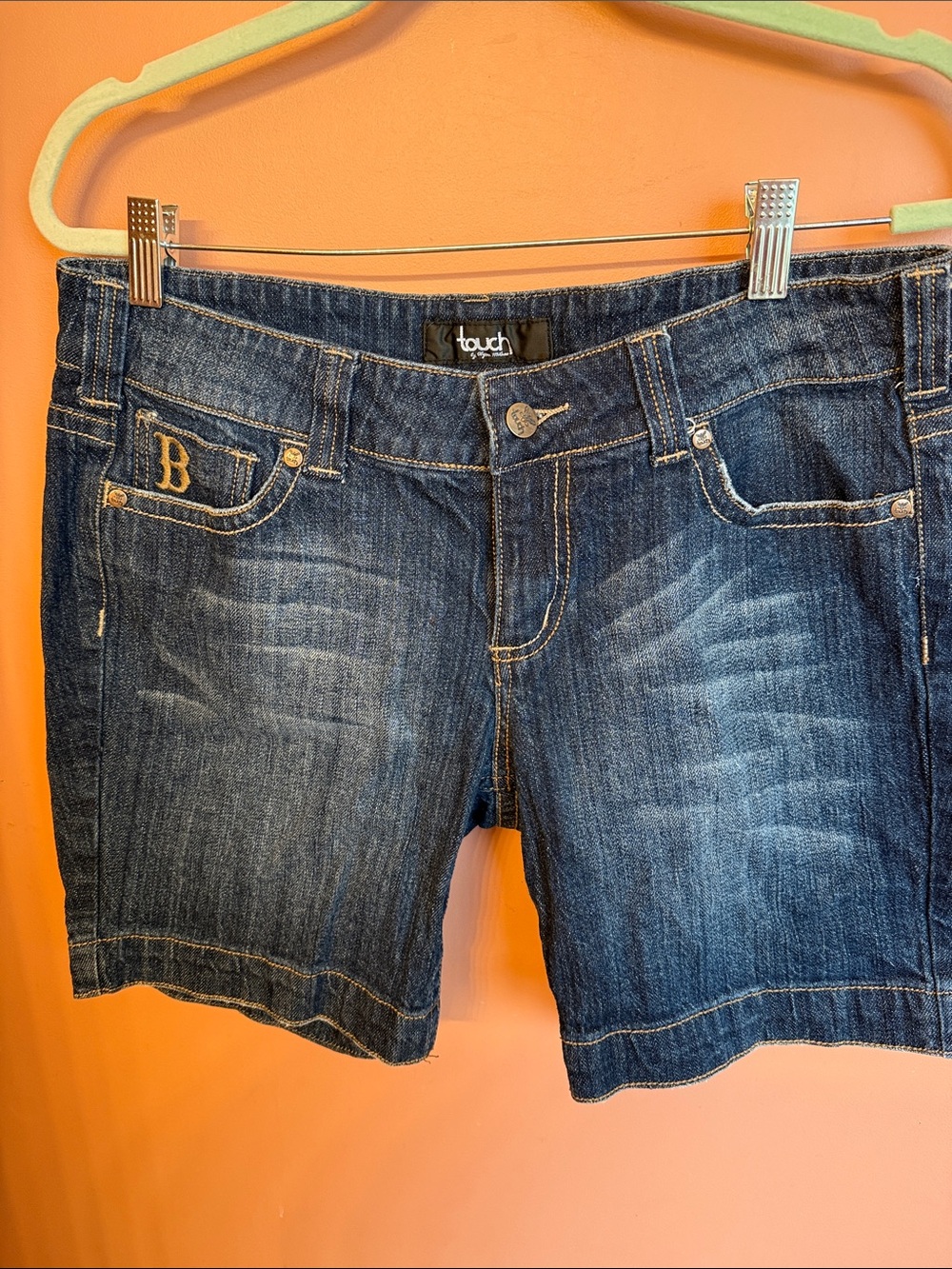 Boston Red Sox Woman's Touch Apparel Dark Blue Distressed Denim Shorts